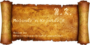 Molcsán Kristóf névjegykártya